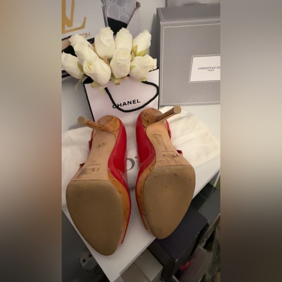 Christian Dior Starlet Peep toe Leather Pumps size 35 - Picture 6 of 10